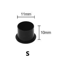 Caps for paint on a stand - Black (CAPS) 11 mm 25 pcs