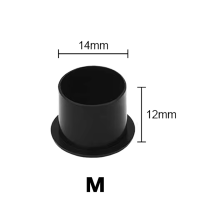 Paint caps on a stand – Black (CAPS) 14mm 100pcs