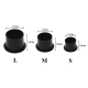 Paint caps on a stand – Black (CAPS) 17mm 50pcs