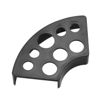 The stand for caps is plastic Black