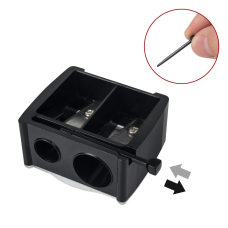 Double sharpener for cosmetic pencils Black