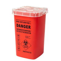 Container for disposal of needles and cartridges Red